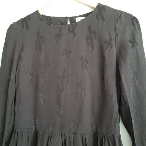 PEPALOVES Long Sleeve Cactus 🌵 Embroidery Dress Sz XS - Picture 2 of 12